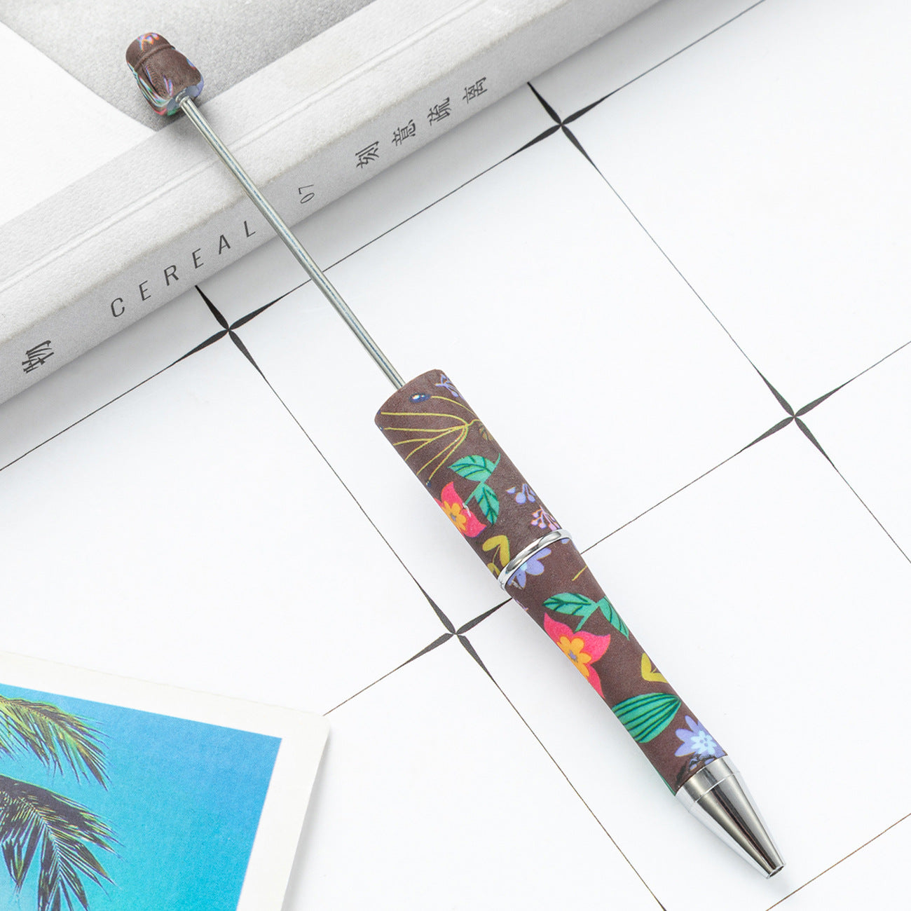 Wholesale 1000pcs Beadable Pens Cow Print Leopard Print Christmas Plastic Pen DIY for Beaded